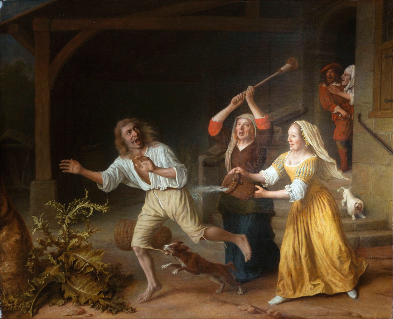 Die Vertreibung des verlorenen Sohnes aus dem Bordell von Lambert Doomer