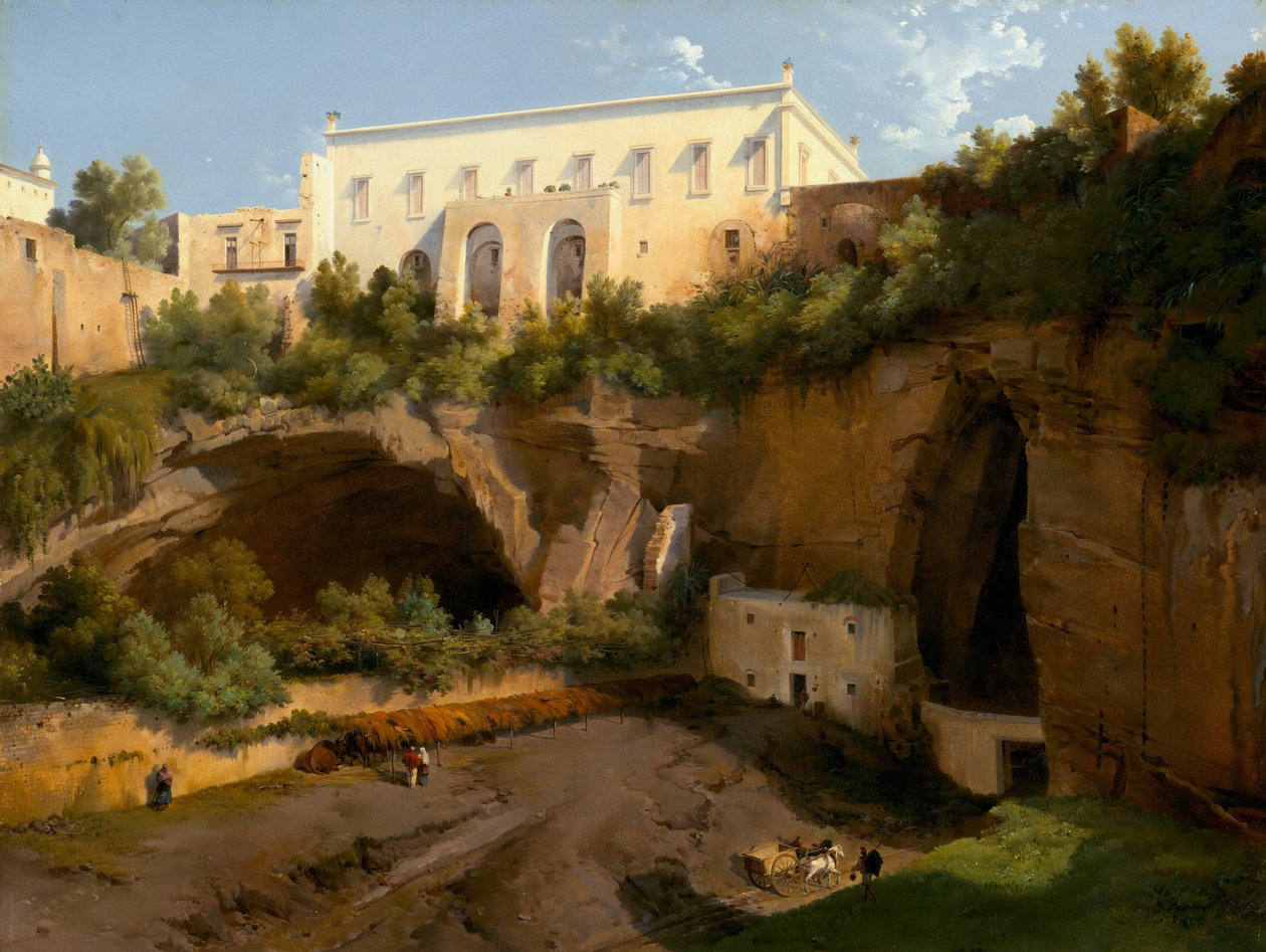Blick auf eine Villa, Pizzofalcone, Neapel von Lancelot Théodore Turpin de Crissé de Crissé