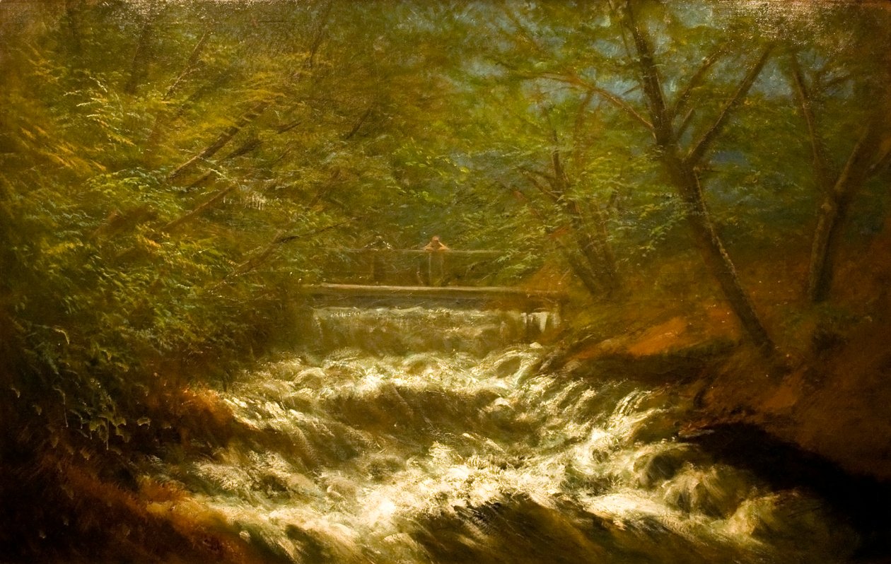 Zugo-Bach mit Brücke von Laszlo Mednyanszky