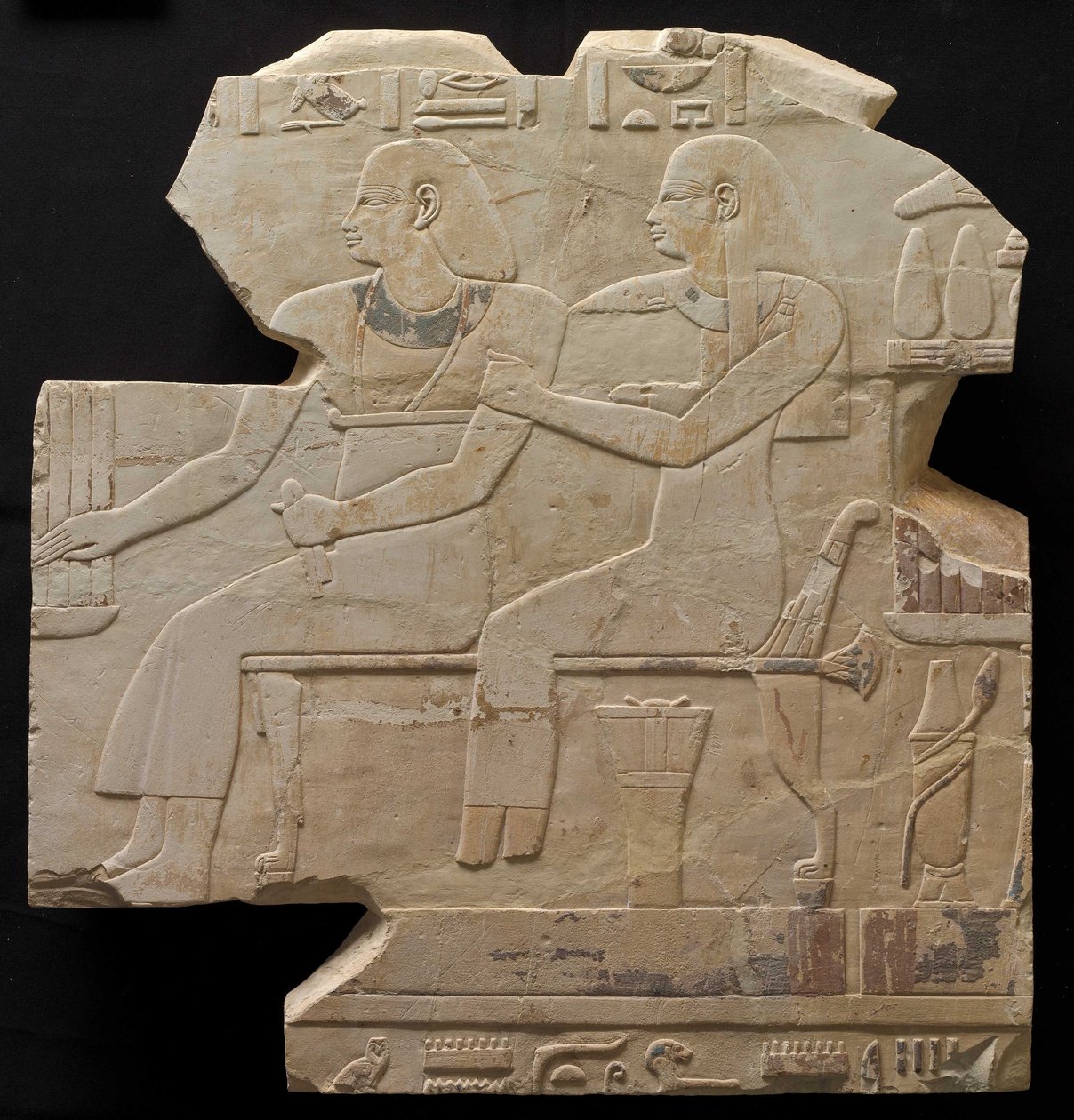 Sitzendes Paar: Mentuemhats Vorfahren, ca. 667-647 v. Chr. von Late Period Egyptian