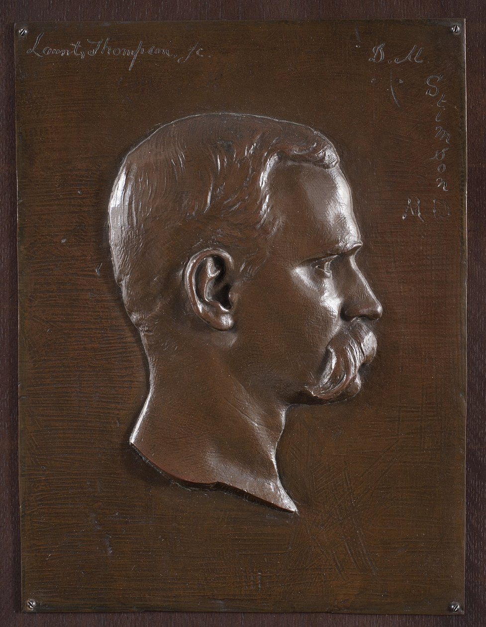 Porträtrelief von Dr. Stimson, ca. 1880 von Launt Thompson