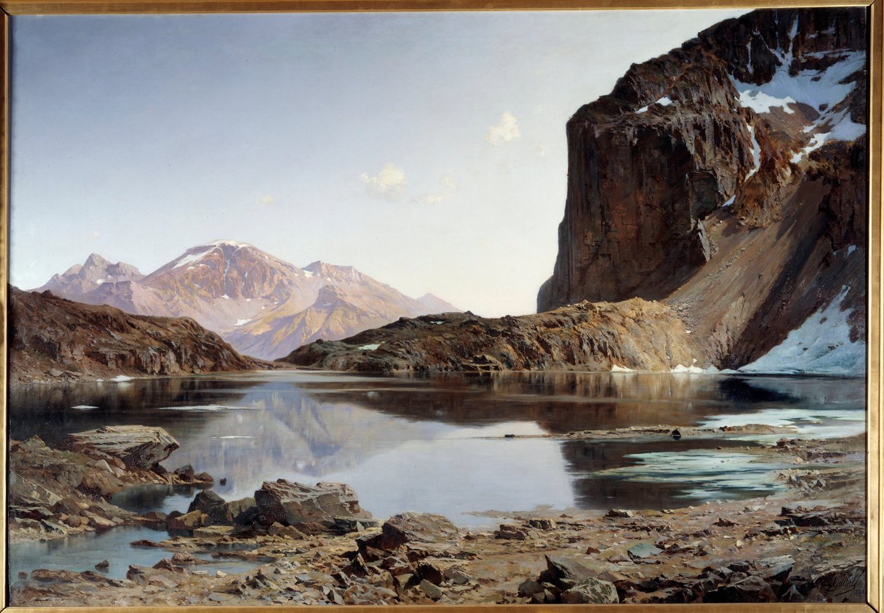 Der Eychauda-See in den Alpen von Laurent Guétal