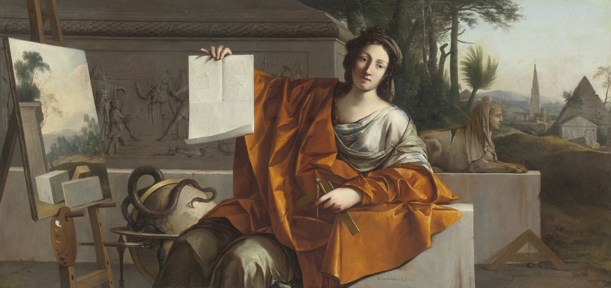 Allegorie der Geometrie, 1649 von Laurent La Hyre de