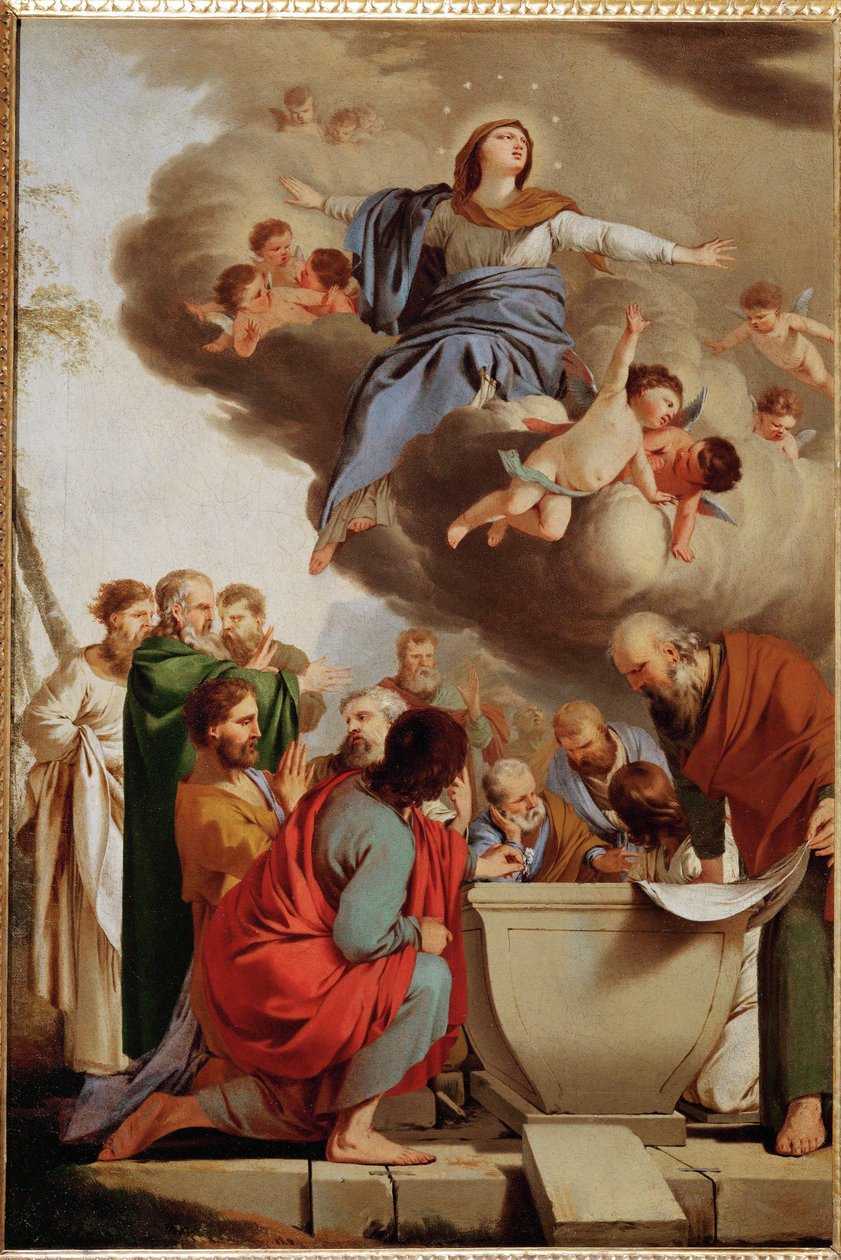 Mariä Himmelfahrt, Apostel schauen auf leeres Grab von Laurent de La Hire or La Hyre