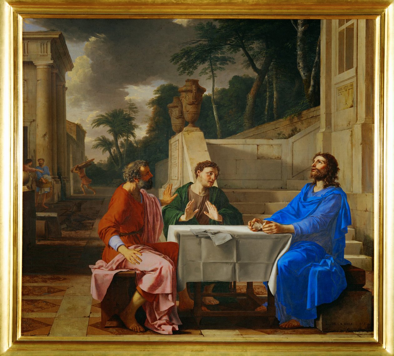 Das Abendmahl in Emmaus von Laurent de La Hire or La Hyre