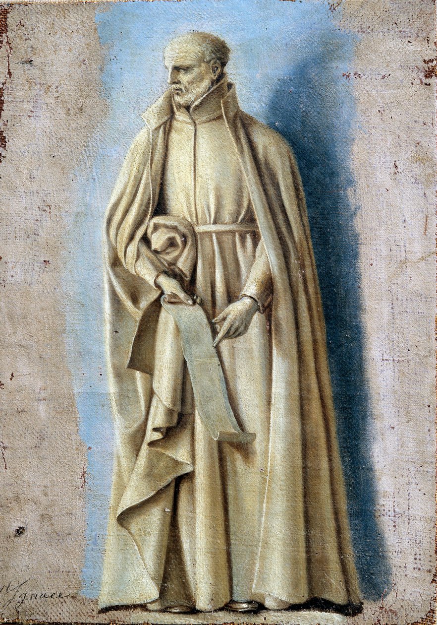 Heiliger Ignatius mit einer Schriftrolle, die die Regeln seines Ordens enthält von Laurent de la Hyre