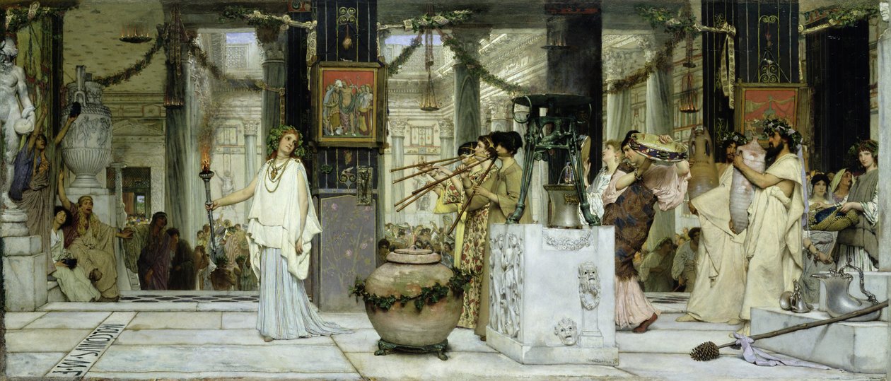 Das Weinfest im antiken Rom, 1871 von Lawrence Alma Tadema