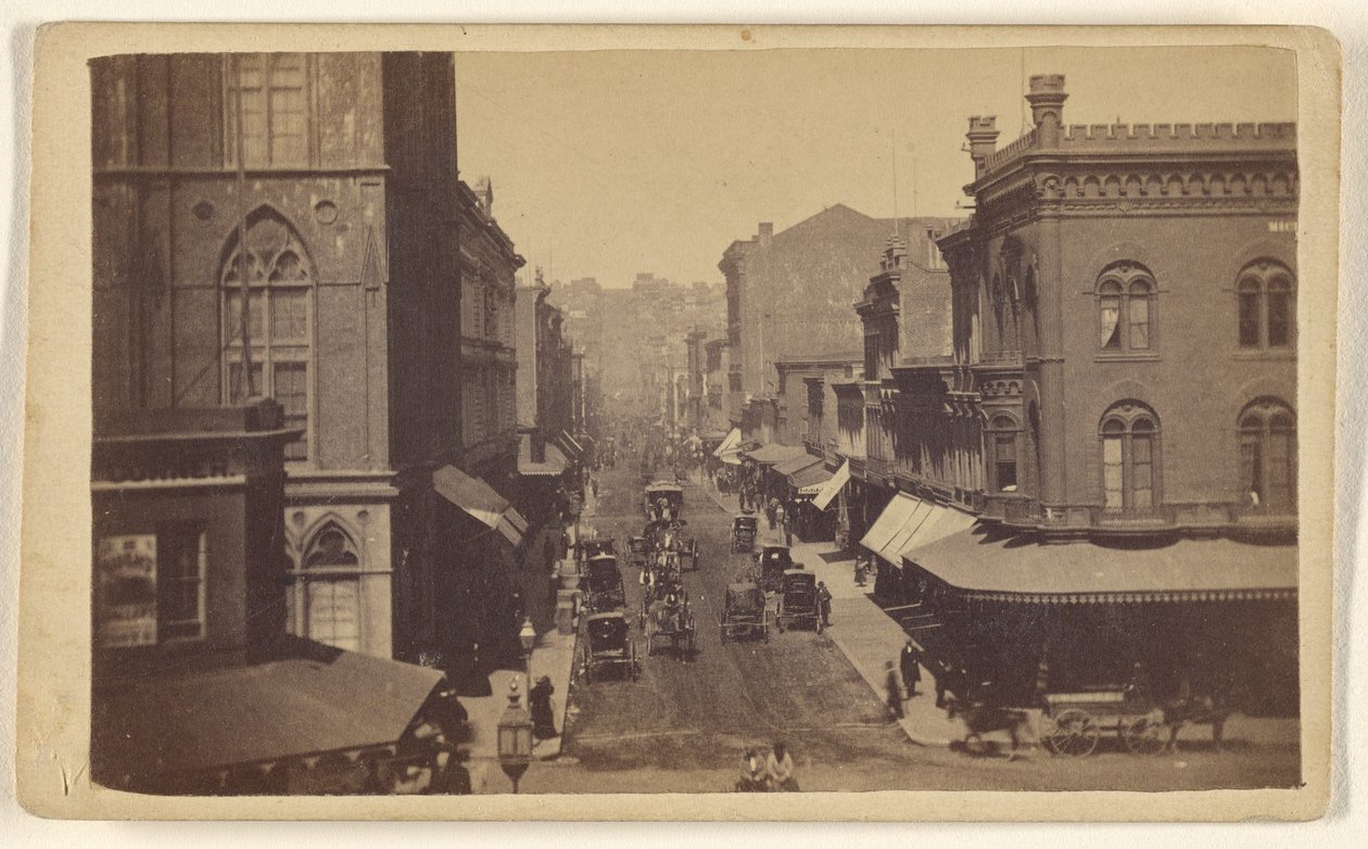 Montgomery Street von Market Street; San Francisco; Momentaufnahme von Lawrence and Houseworth