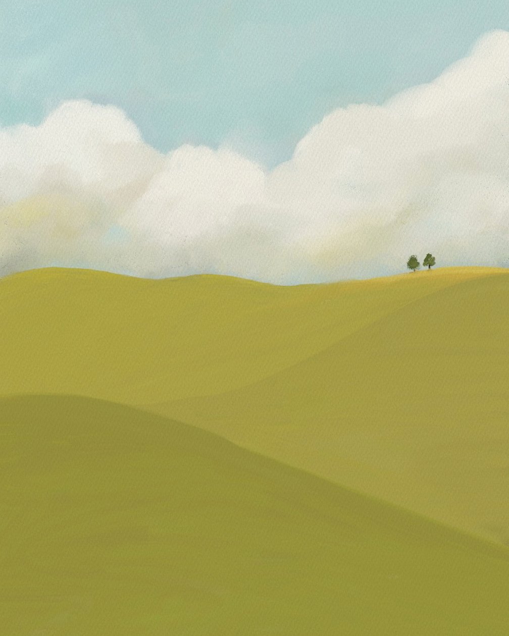 Wolken und Felder, ca. 2018 von Leah Straatsma