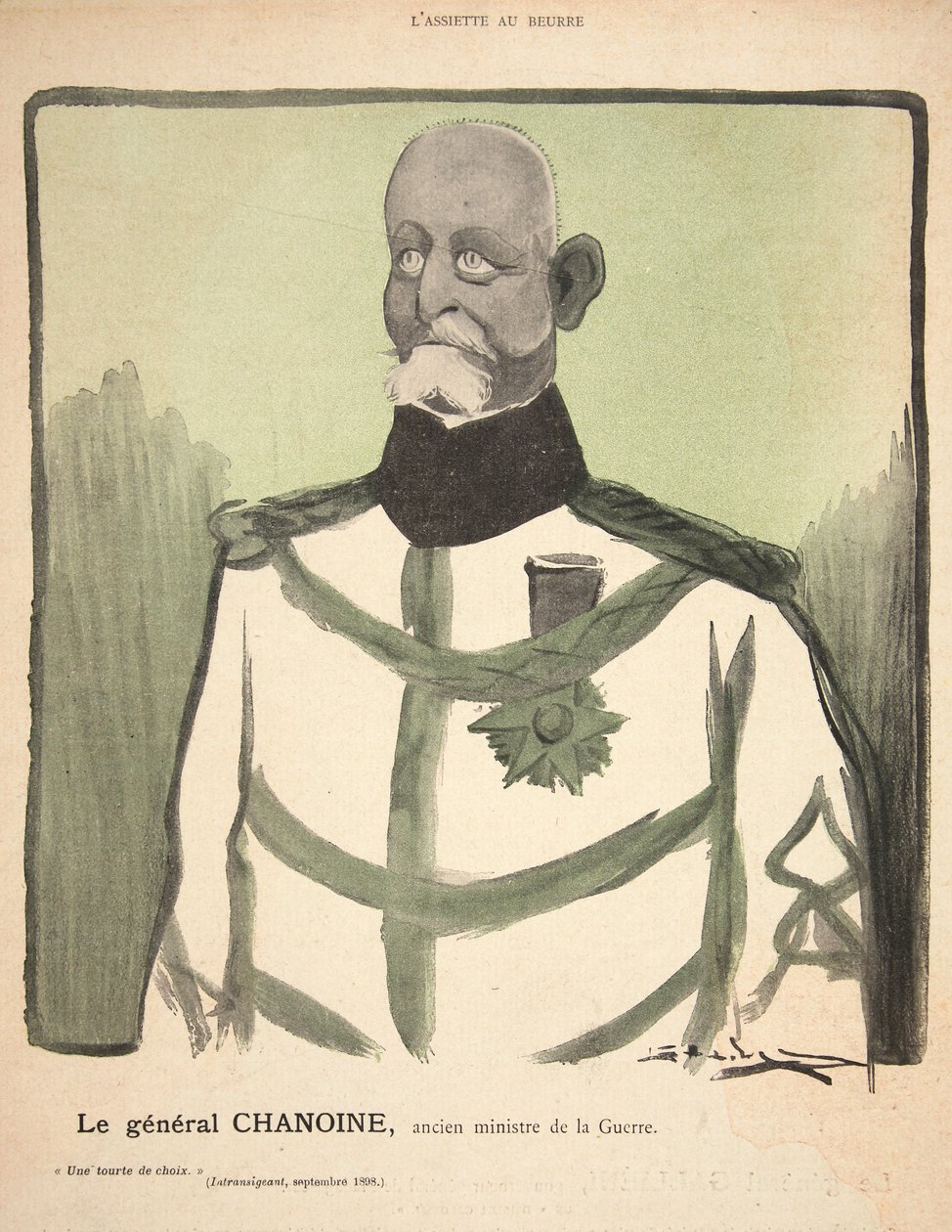 General Chanoine, ehemaliger Kriegsminister, Illustration aus 