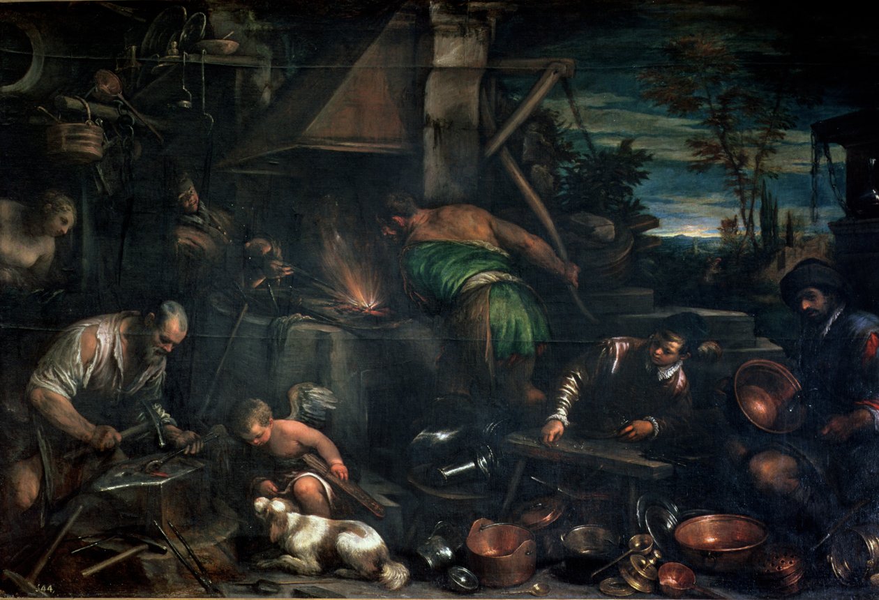 Die Schmiede des Vulkan von Leandro da Ponte Bassano