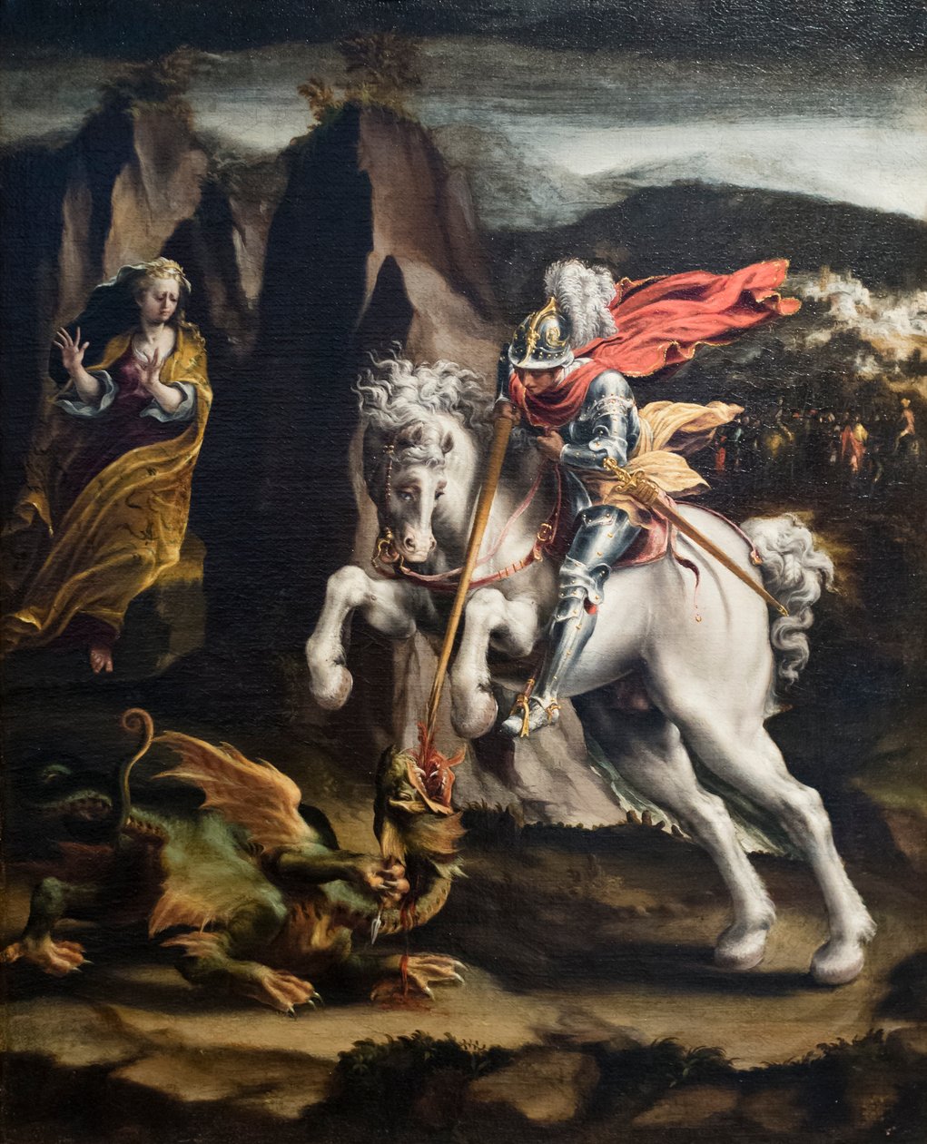 Der heilige Georg und der Drache von Lelio Orsi da Novellara