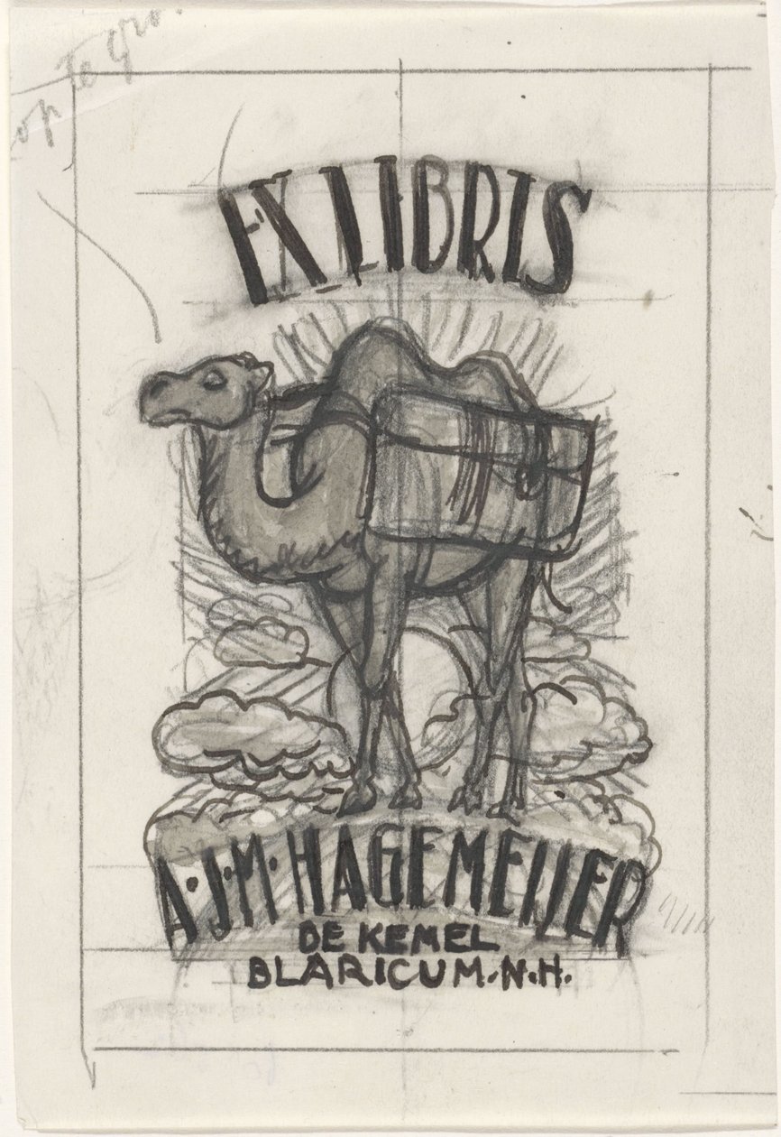Entwurf für ein Ex Libris von Antonius Johannes Maria Hagemeijer von Leo Gestel