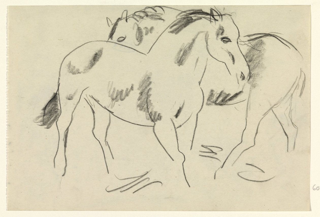 Zwei Pferde von Leo Gestel