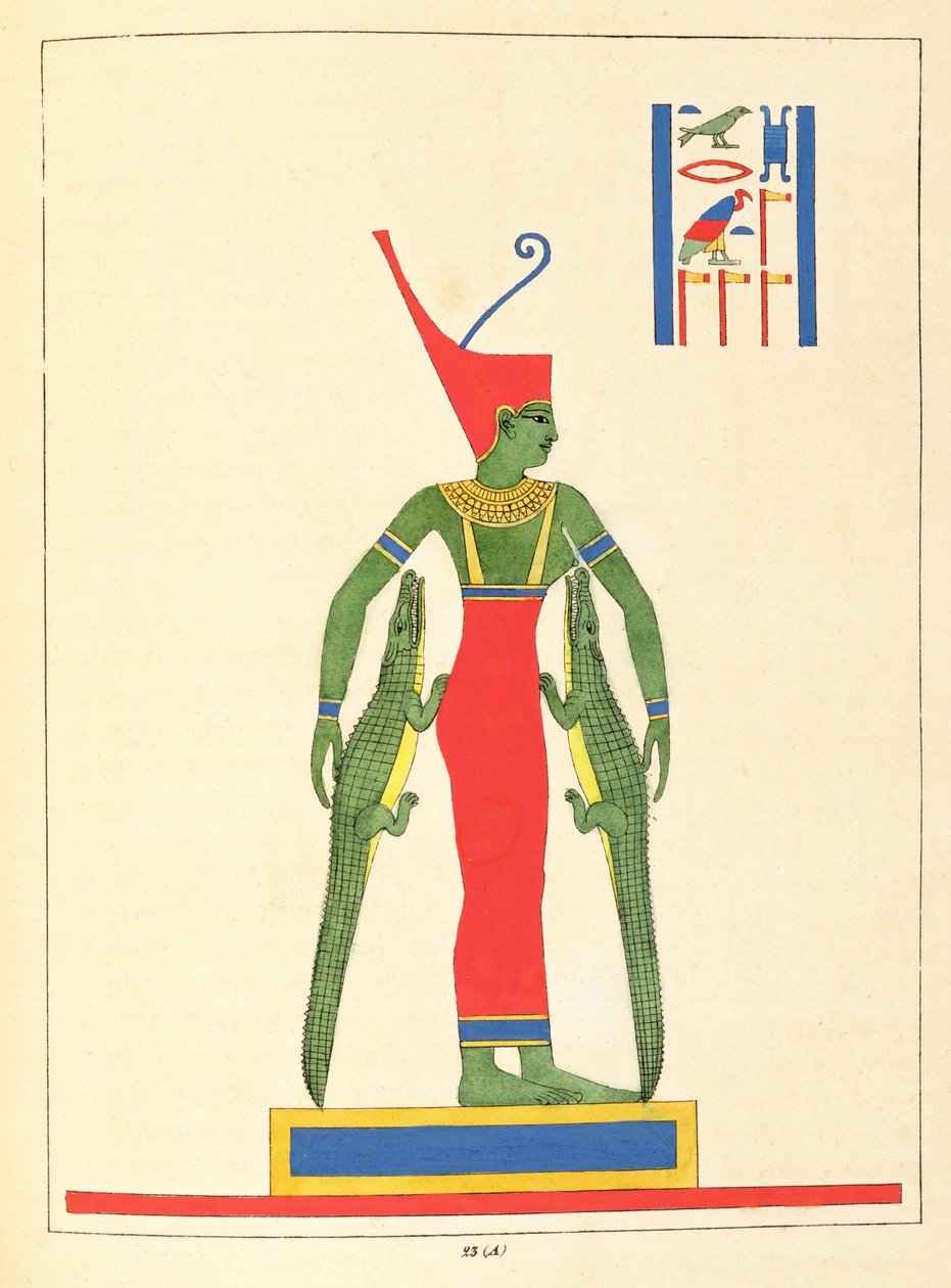 Die Göttin Neith, Illustration aus Pantheon egyptien: Sammlung der mythologischen Figuren des Alten Ägypten von Jean-Francois Champollion, veröffentlicht 1823-25 von Leon Jean Joseph Dubois