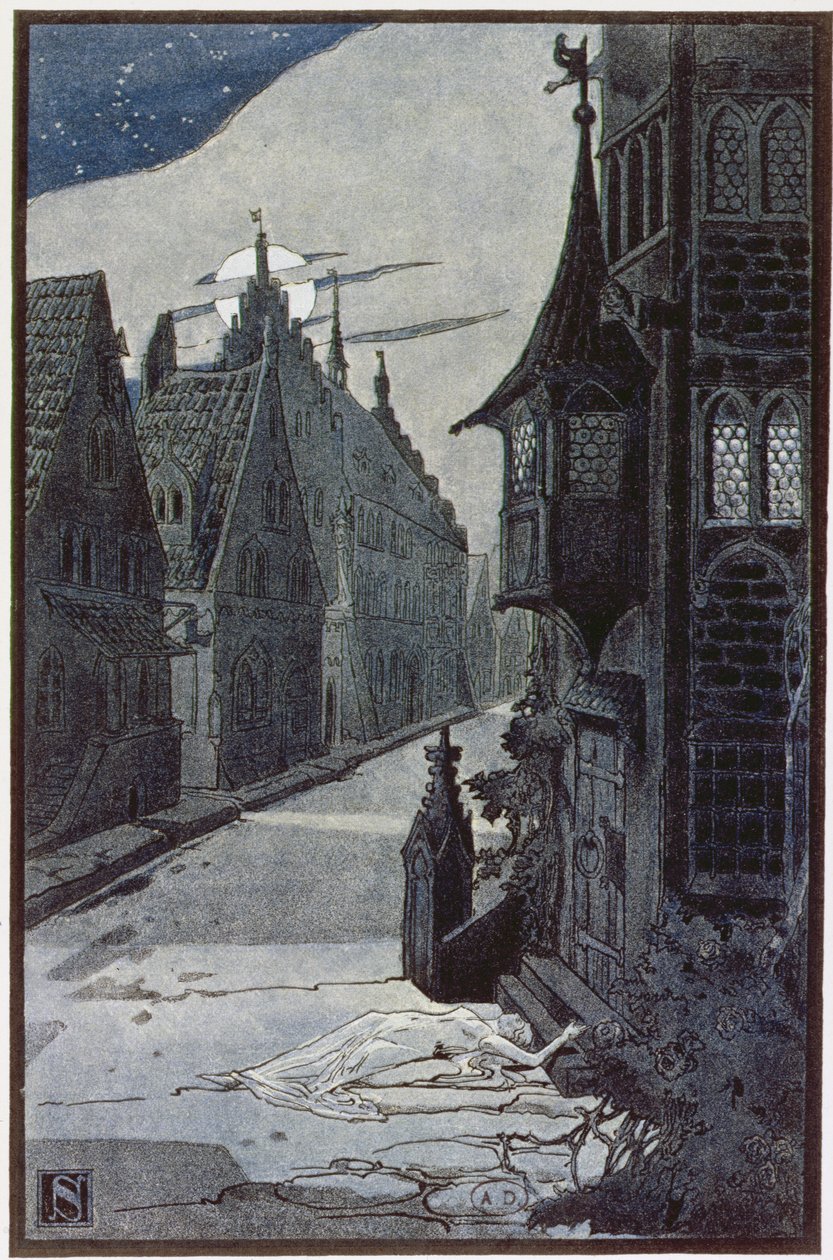 Die Pest von Guebwiller im Jahr 1348, aus The Legends of Alsace von Georges Spetz, 1905 von Leon Schnug