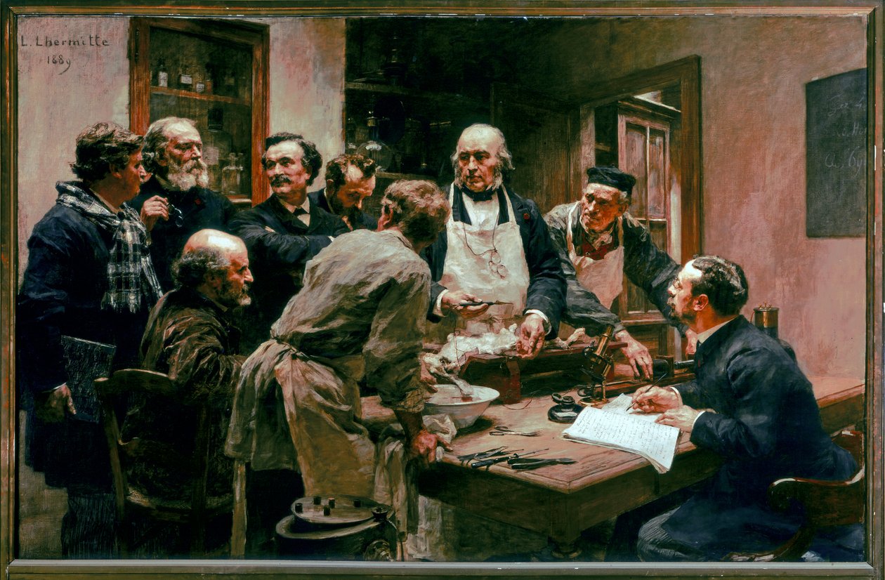 Eine Lektion von Claude Bernard von Leon Augustin Lhermitte