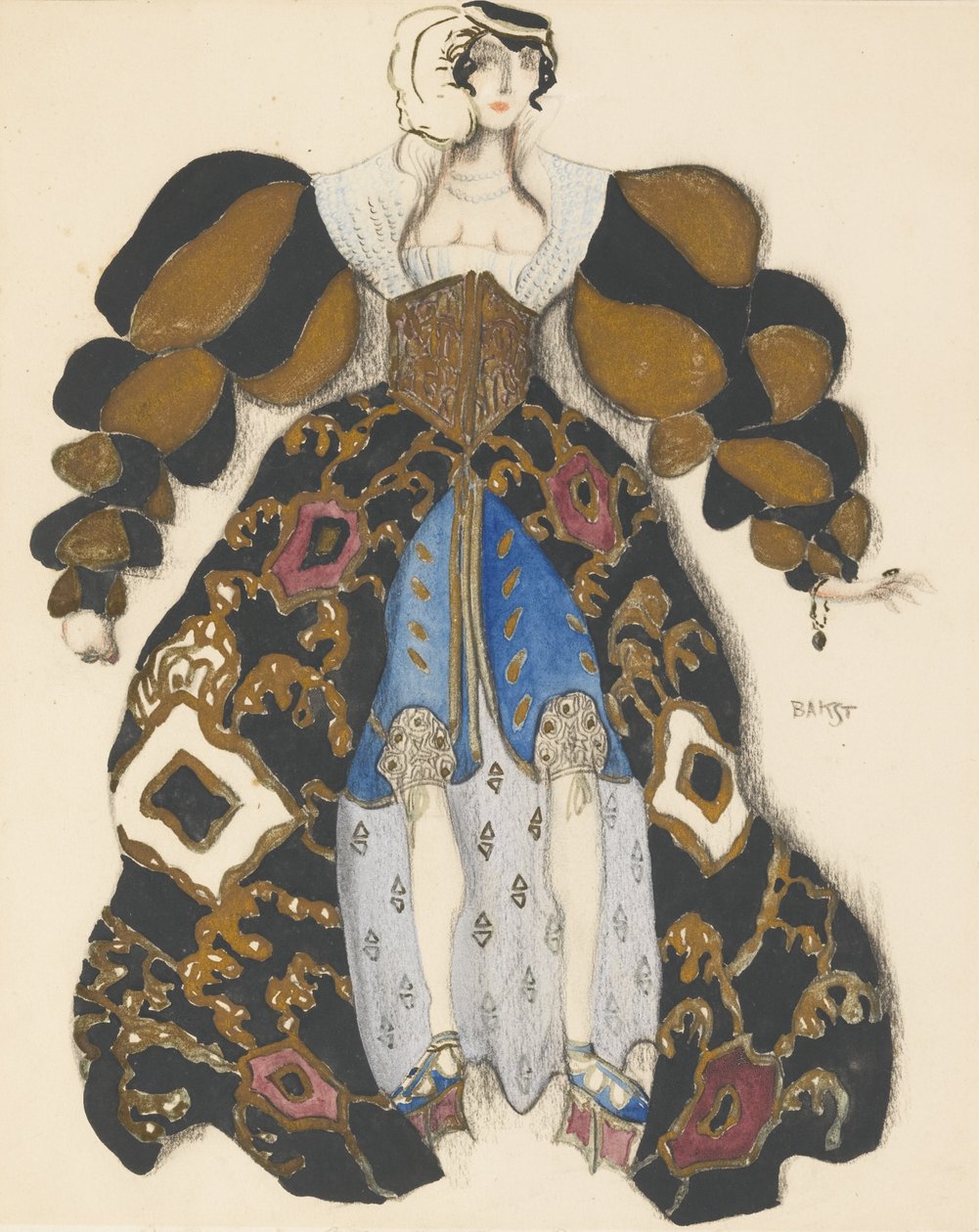 Kostümentwurf für das Ballett Die Legende von Joseph von R. Strauss von Leon Bakst
