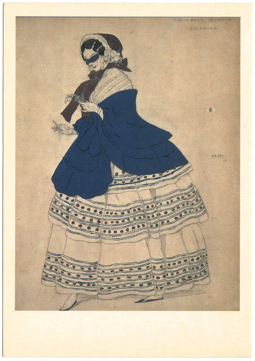 Kostümentwurf für das Ballett Carnaval von R. Schumann, 1910 von Leon Bakst
