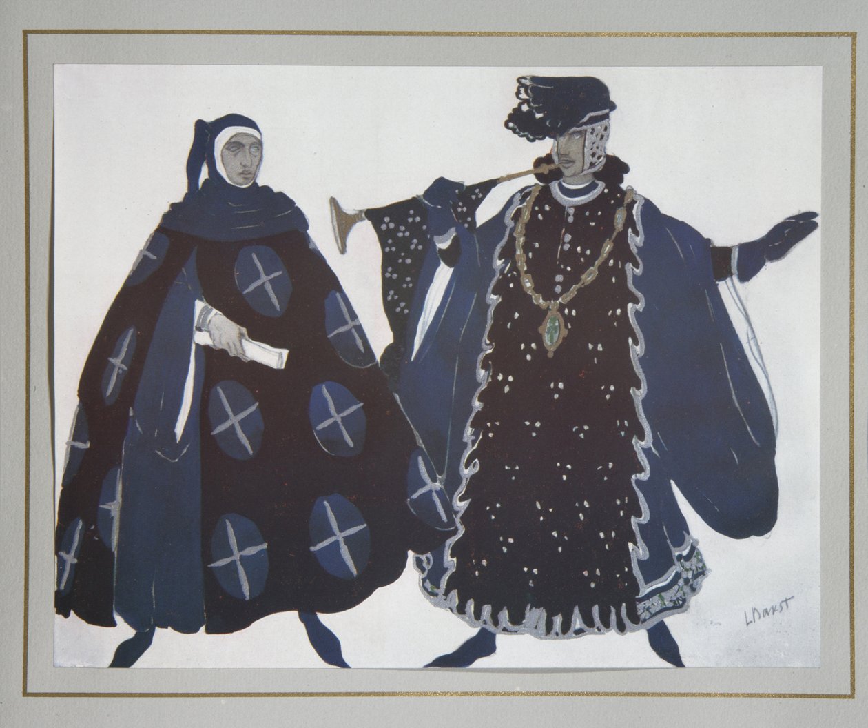 Kostümentwurf für das Stück Das Martyrium des Heiligen Sebastian von Gabriele D