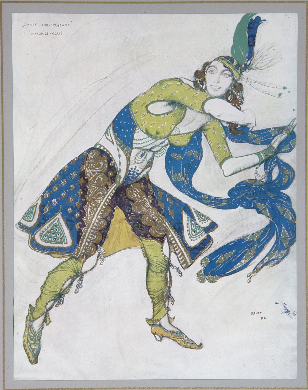 Indischer Tanz La Marquise de Casati, 1912 von Leon Bakst