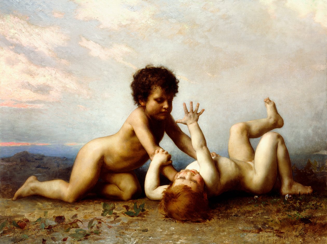 Kämpfende Jungen, 1889 von Leon Bazile Perrault