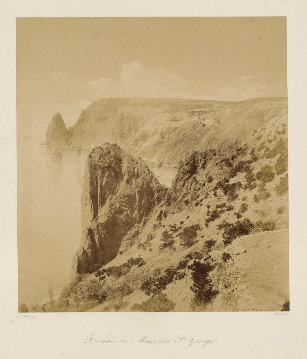 Die Felsen des St. Georgs Klosters (Rochers du Monastère St. Georges) von Leon Eugéne Méhédin