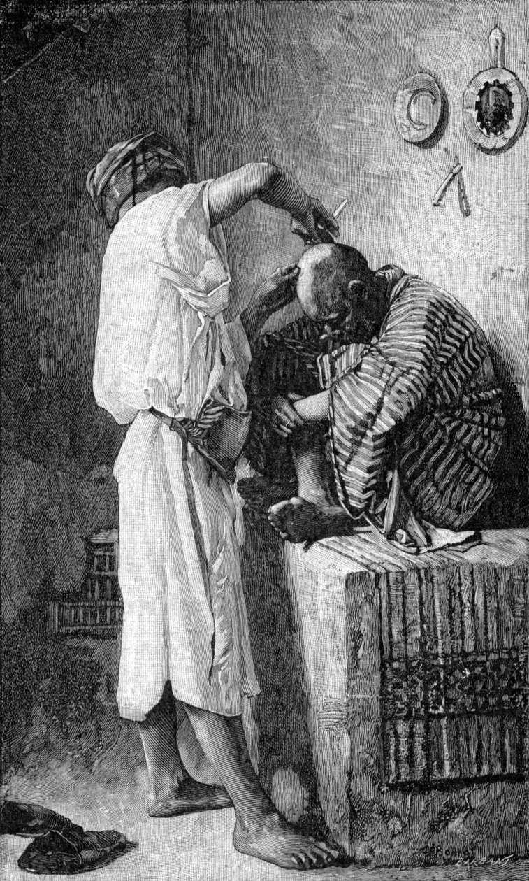 Ein Barbier in Istanbul von Leon Joseph Florentin (after) Bonnat
