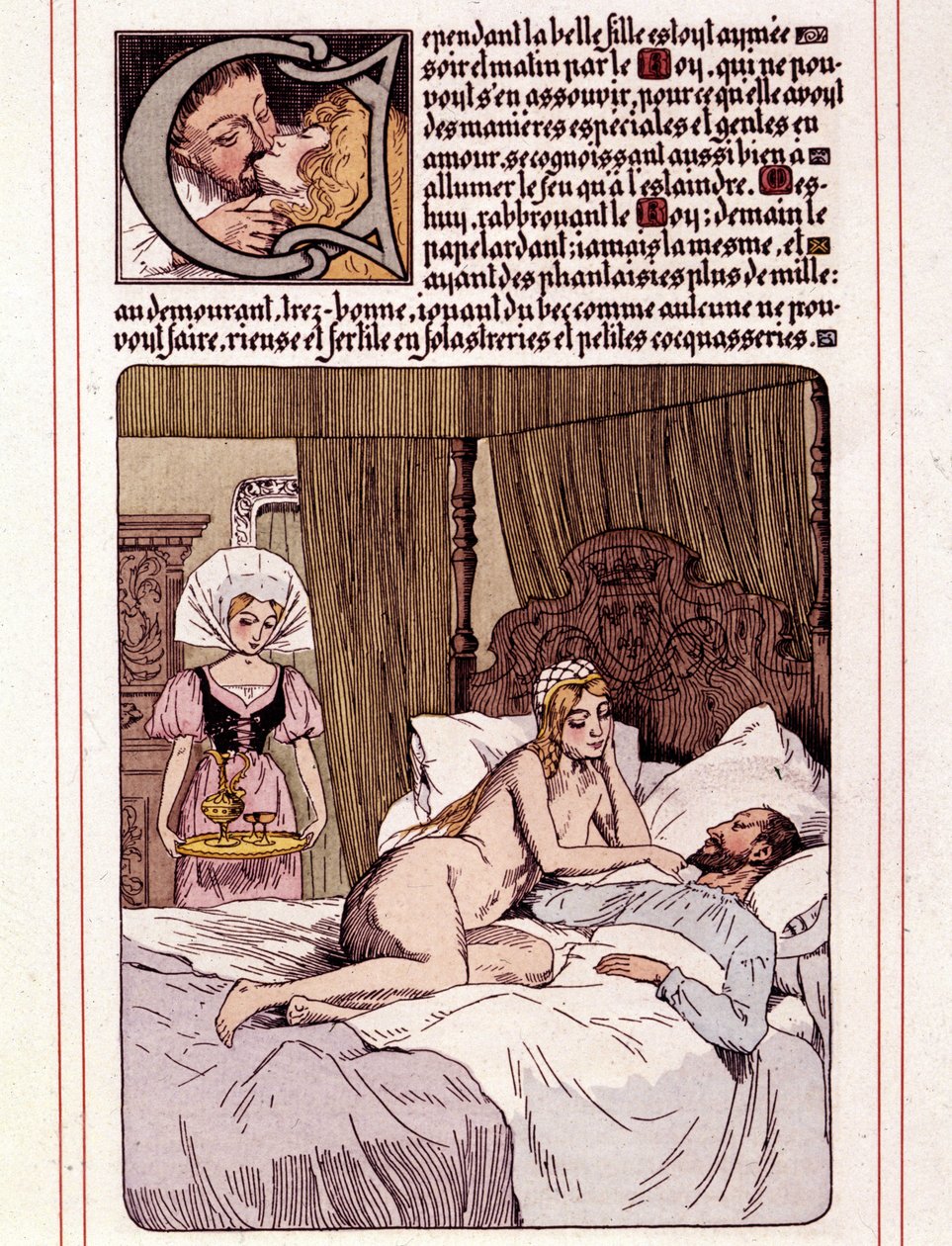Illustration des Romans „La Mye du Roy“ von Honoré de Balzac von Leon Lebegue