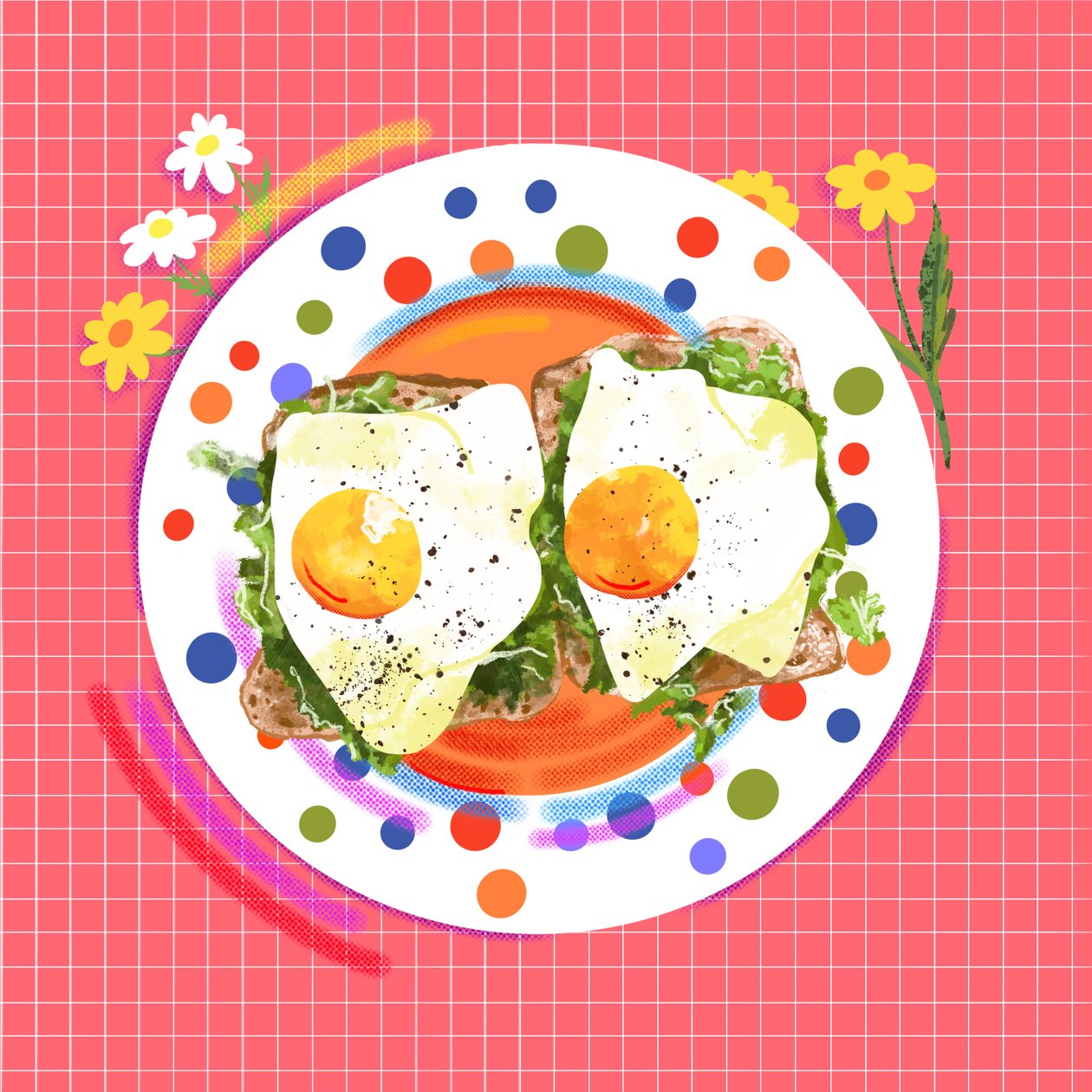 Bloomy Morning Bites, 2025 von Leona Tsiara