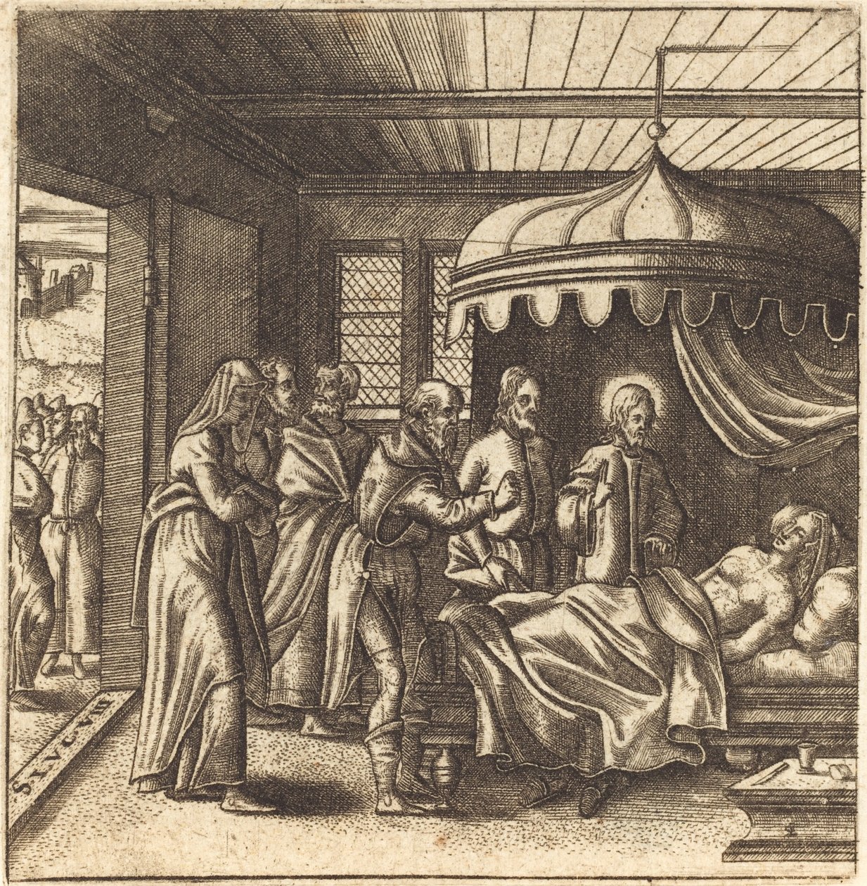 Christus erweckt die Tochter des Jairus von Leonard Gaultier