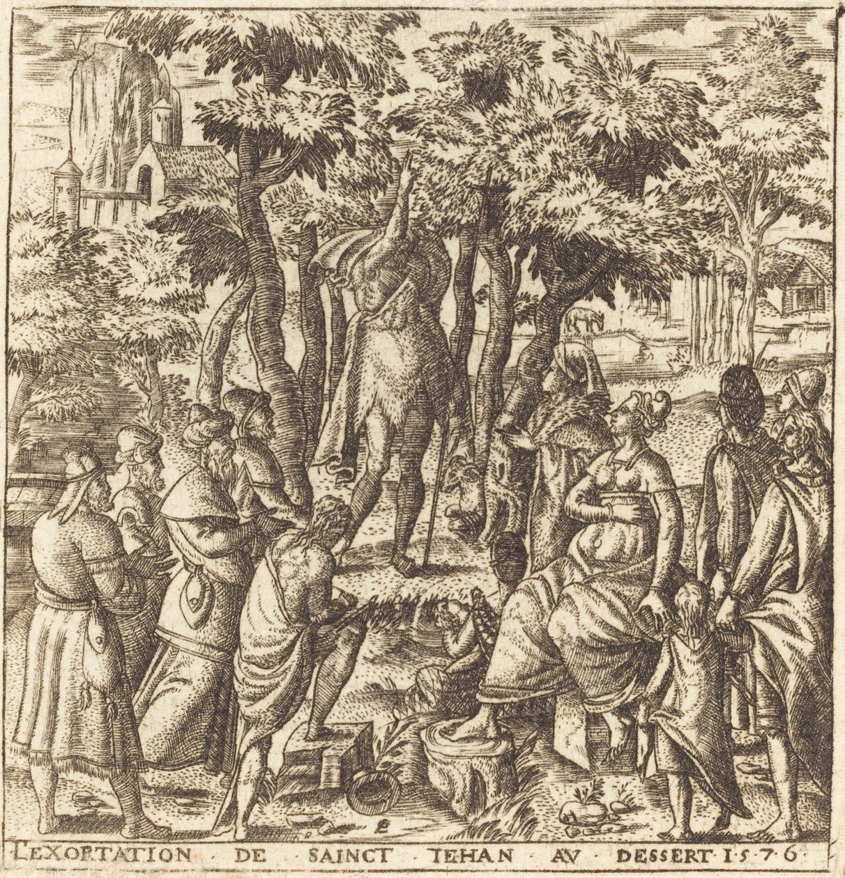 Die Predigt von Johannes dem Täufer in der Wüste von Leonard Gaultier