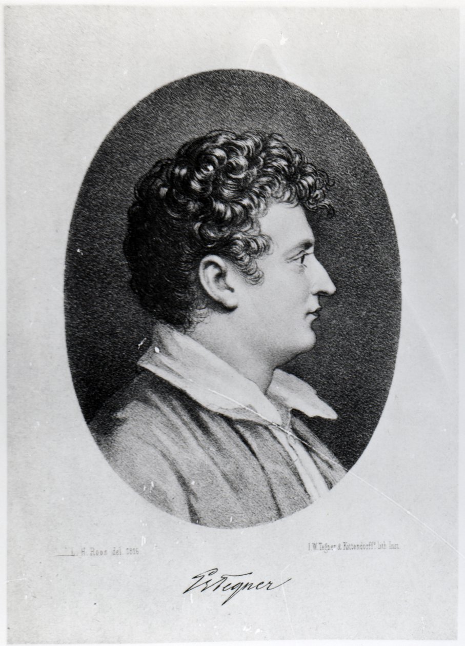 Esaias Tegner, graviert von Isaac Wilhelm Tegner und Johann Adolf Kittendorff von Leonard Henrik Roos af Hjelmsater