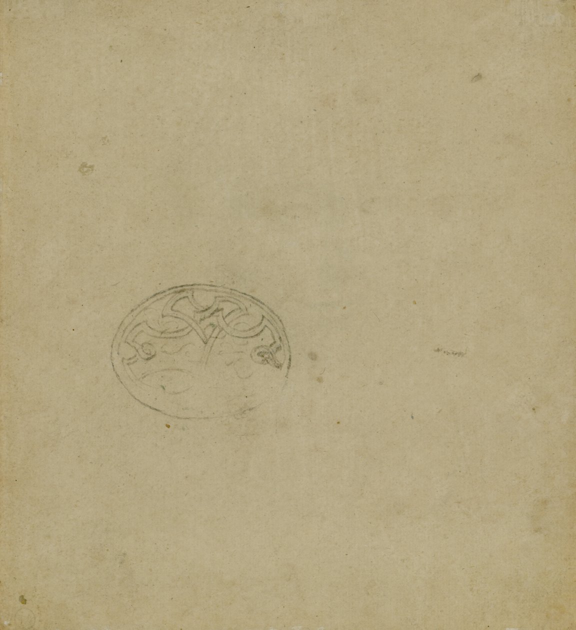 Skizze eines ornamentalen Motivs im Oval, ca. 1483-1485 von Leonardo da Vinci
