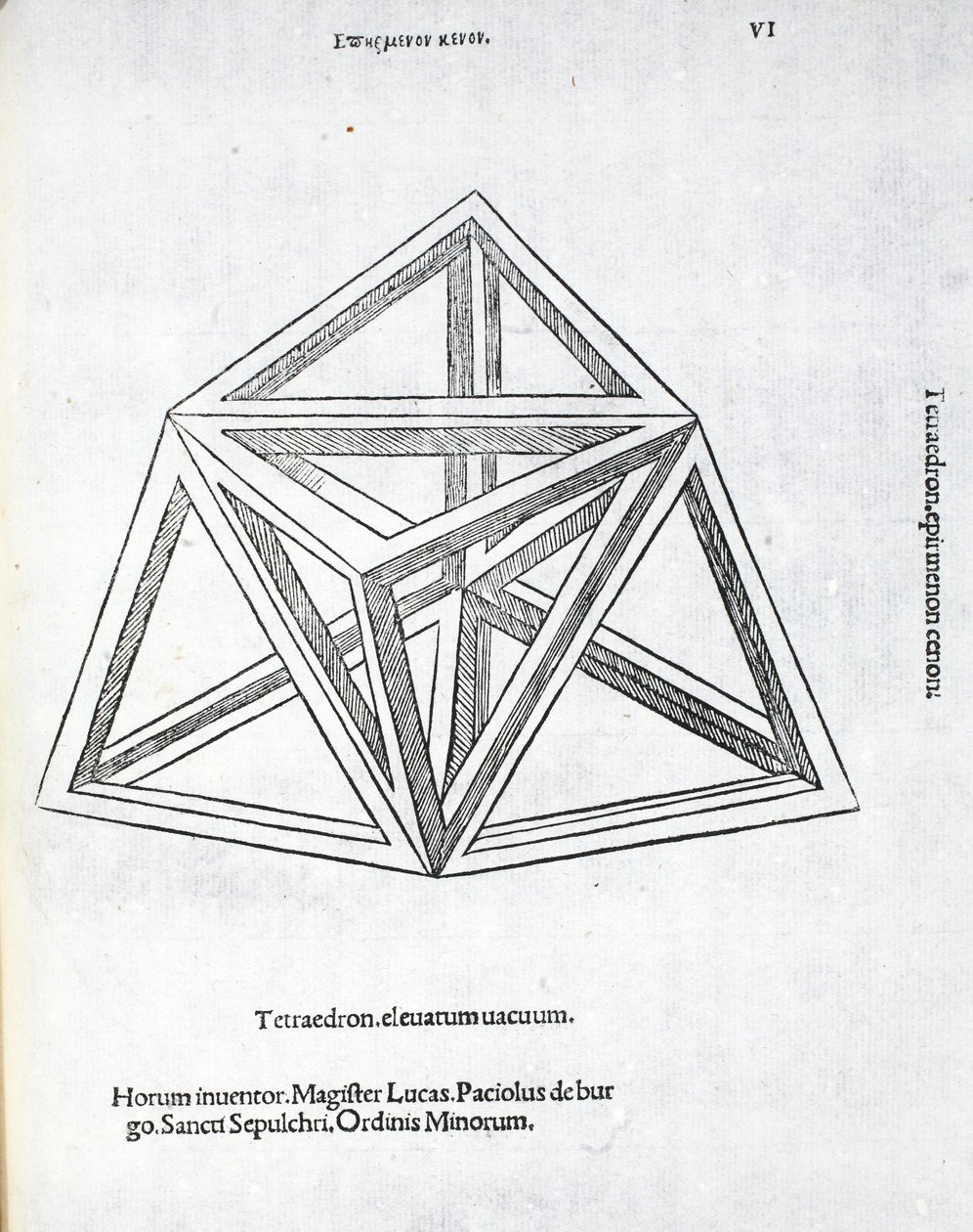 Tetraedron elevatum vacuum, Illustration aus 