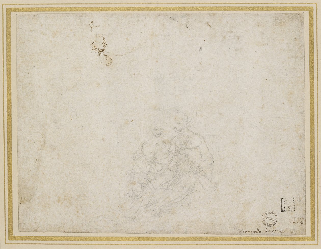 Die Jungfrau und das Kind verehrt von Leonardo da Vinci
