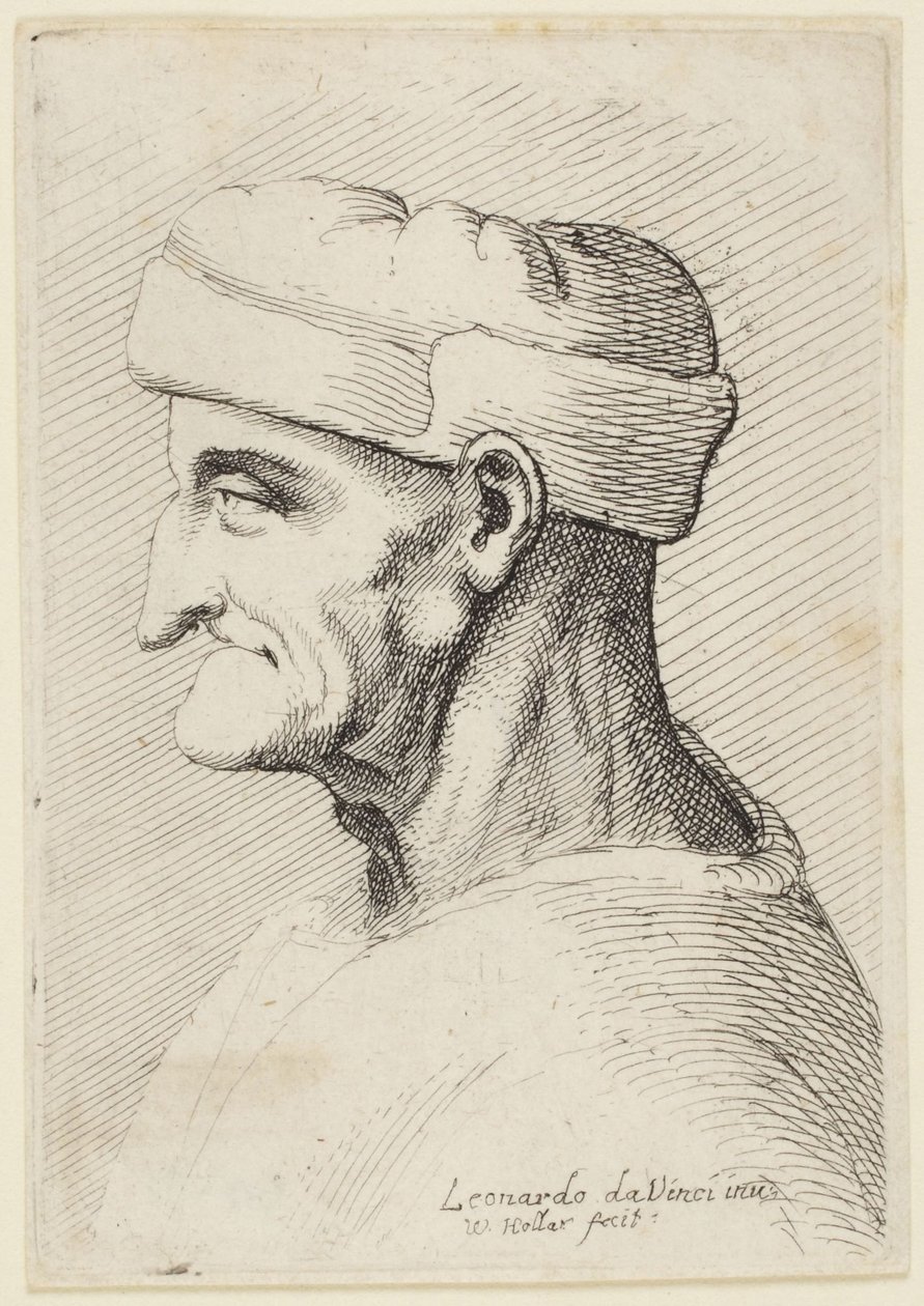 Alter Mann mit Mütze von Leonardo da Vinci