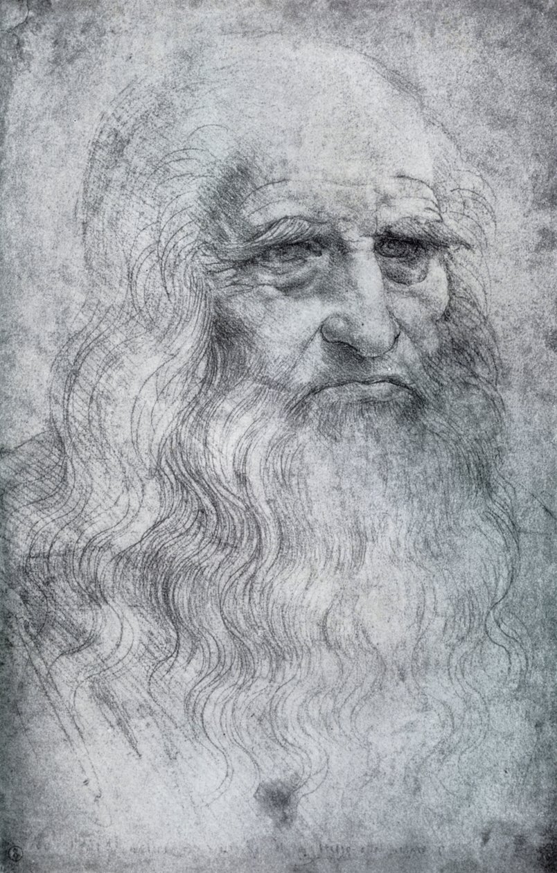 Selbstporträt von Leonardo da Vinci, ca. 1512-1515, 1954 von Leonardo da Vinci