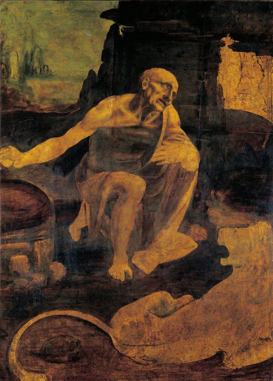 St. Hieronymus (um 1480-82) von Leonardo da Vinci