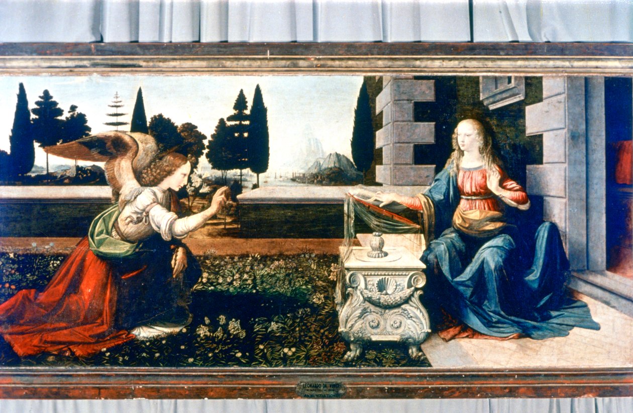 Die Verkündigung, 1472-1475 von Leonardo da Vinci