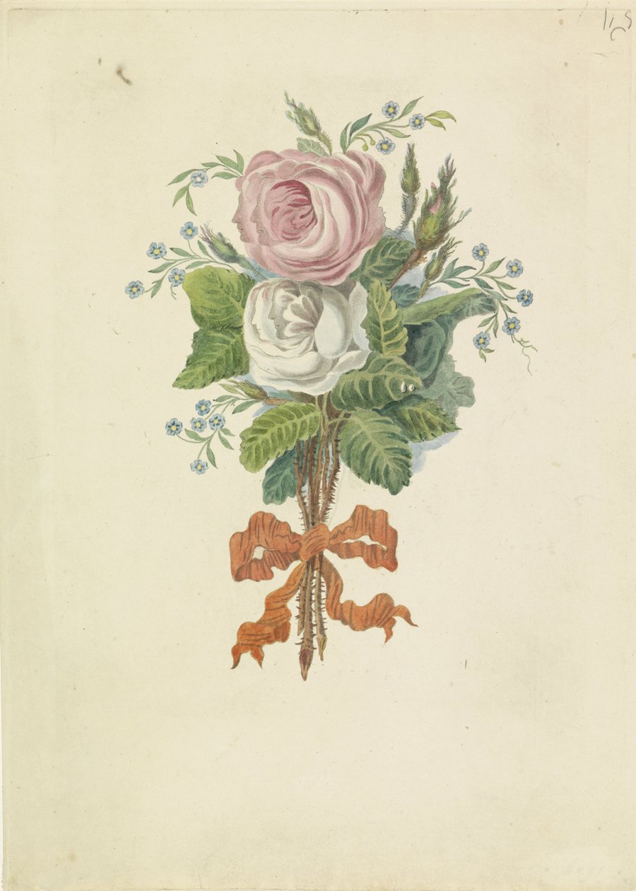 Rosen mit den Silhouetten der königlichen Familie, 1816 von Leonardus Schweickhardt