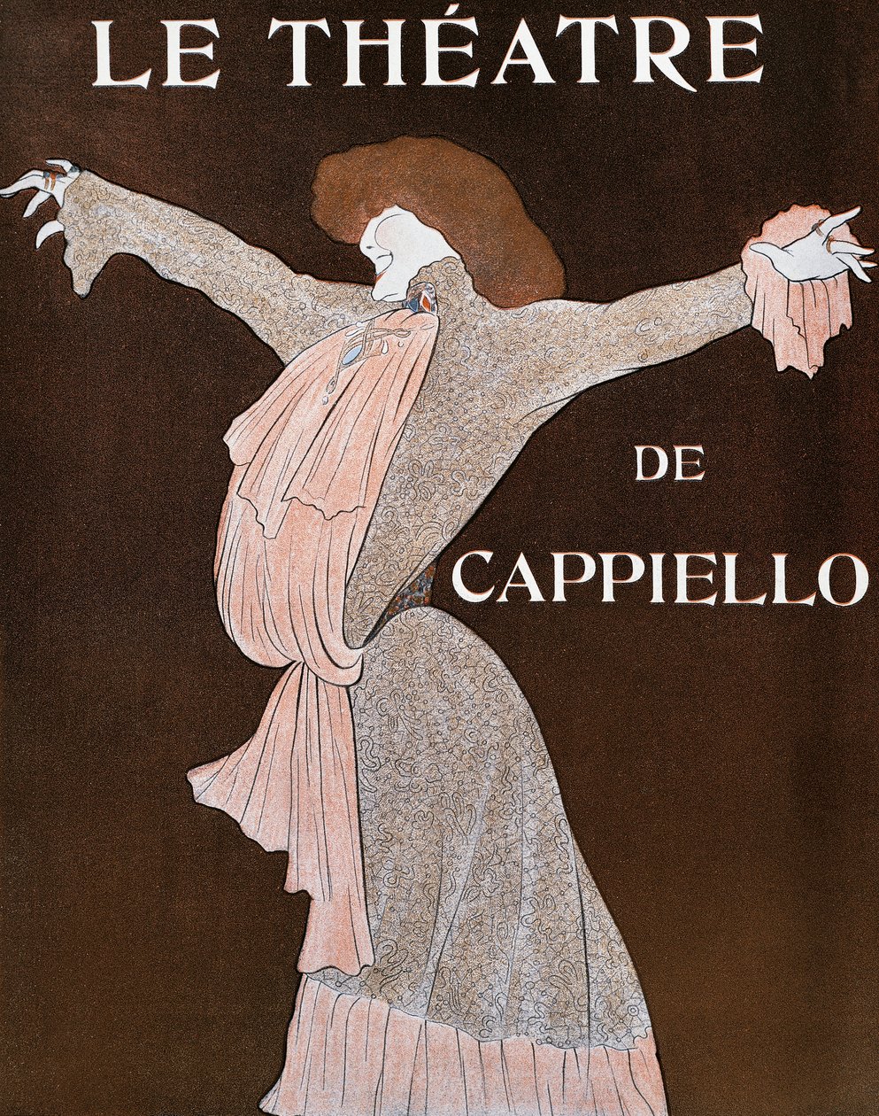 Schauspielerin Sarah Bernhardt (1844-1923), Illustration von Leonetto Cappiello (1875-1942), aus der französischen Zeitschrift Le Theatre, April 1903 von Leonetto Cappiello