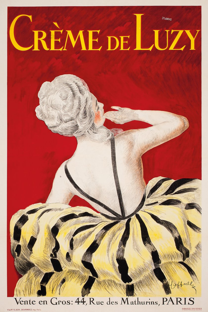 „Creme de Luzy“, ein Werbeplakat für die Pariser Kosmetikfirma Luzy, 1919 von Leonetto Cappiello