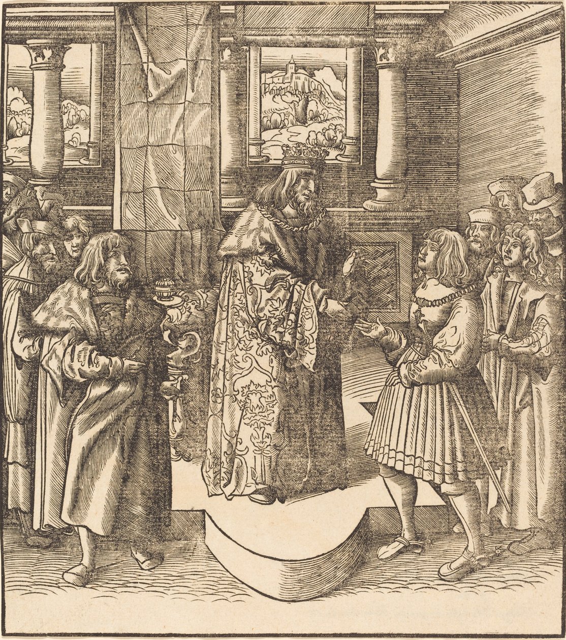 Der alte weiße König sendet seine Boten nach Portugal von Leonhard Beck