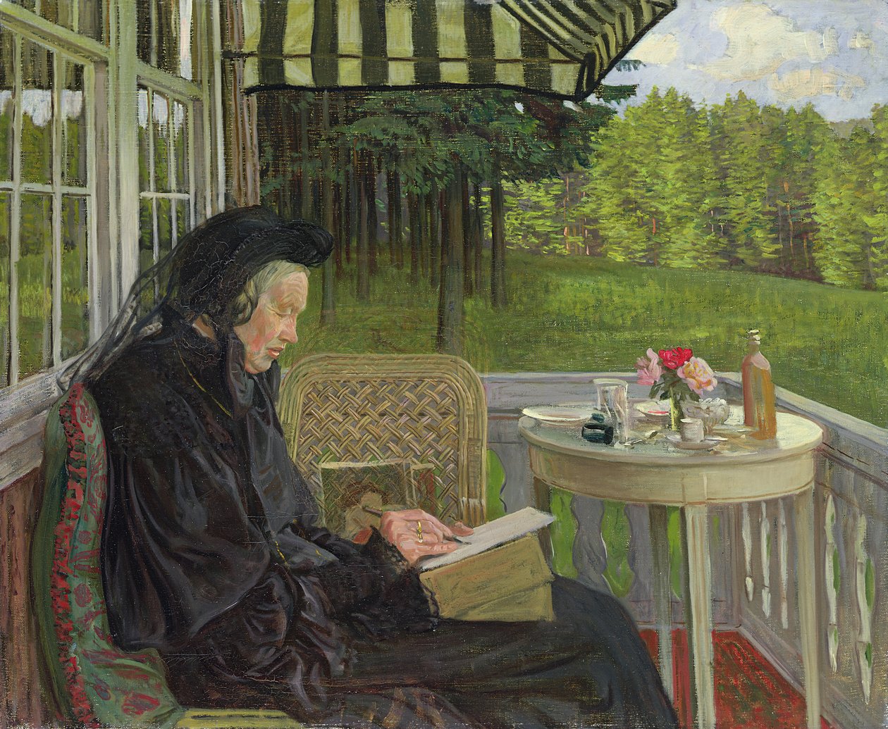 Marie Zacharias, Sonniger Abend, 1904 von Leopold Karl Walter von Kalckreuth