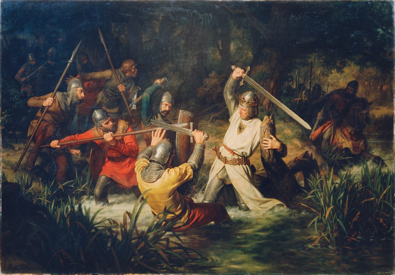 Rudolf von Habsburg in Lebensgefahr, 1872 von Leopold Edler von Löffler Radymno