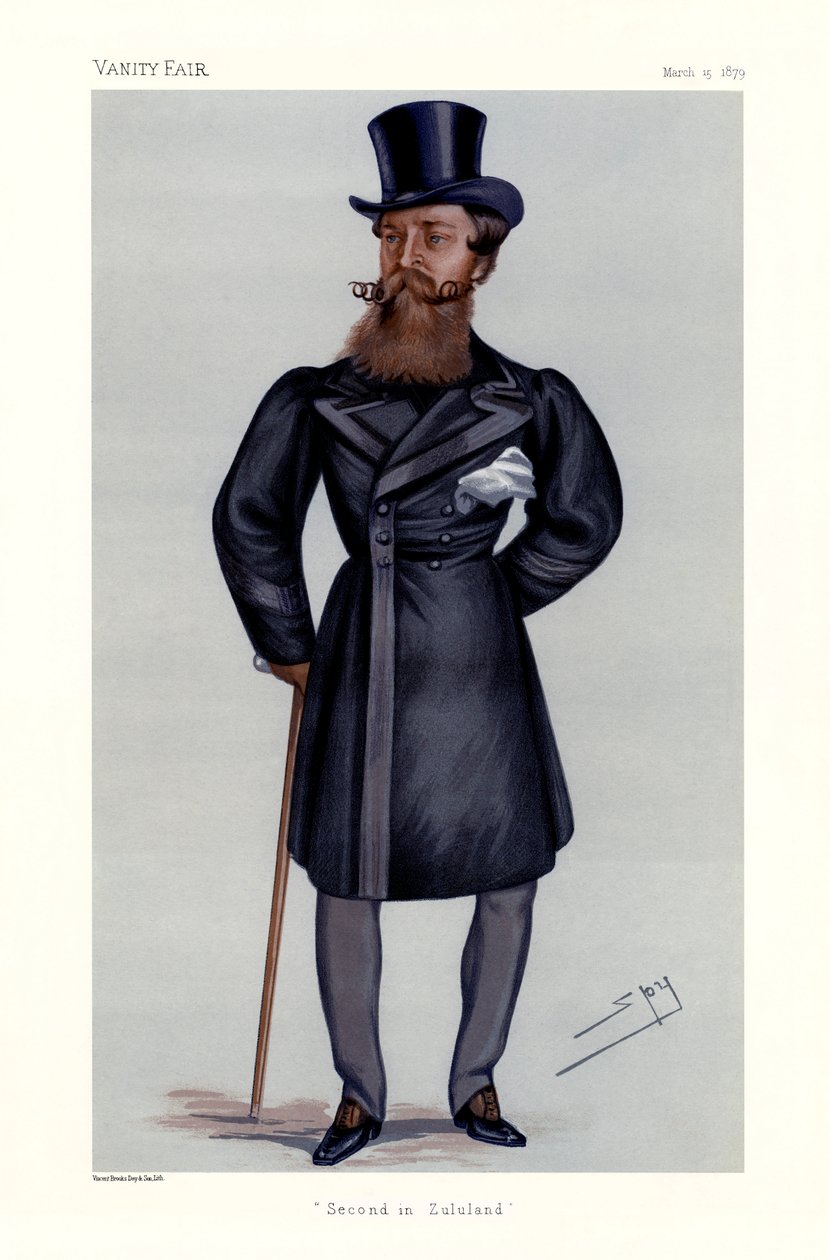 Generalmajor Henry Hope Crealock - Porträt stehend mit Stock und Zylinder von Leslie Matthew (1851 1922) Ward