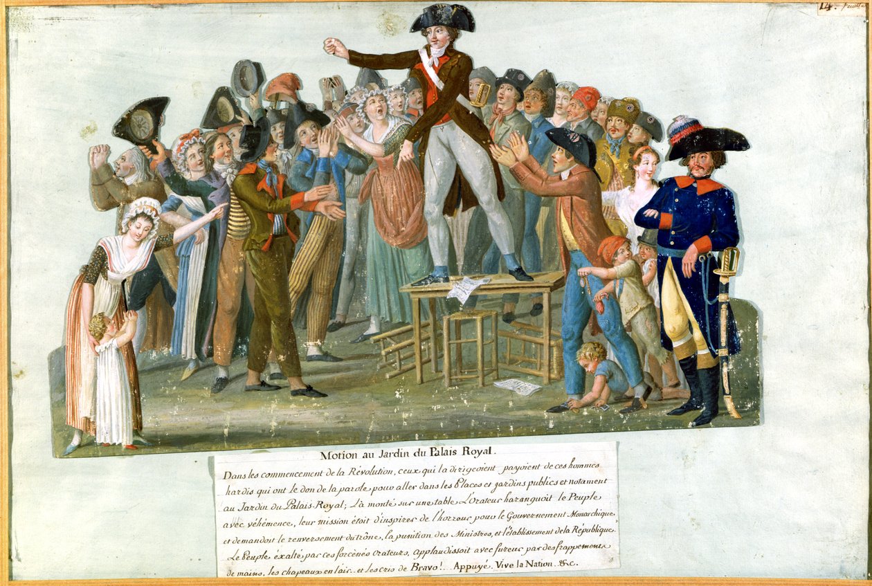 Bewegung im Garten des Palais-Royal, Juli 1789 von Lesueur Brothers