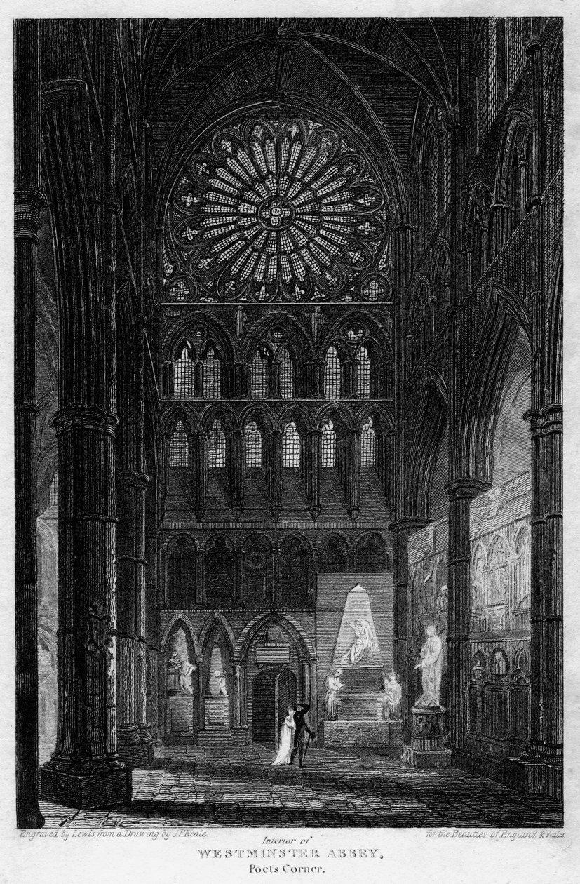 Poets Corner, Westminster Abbey, London, 1815 von Lewis