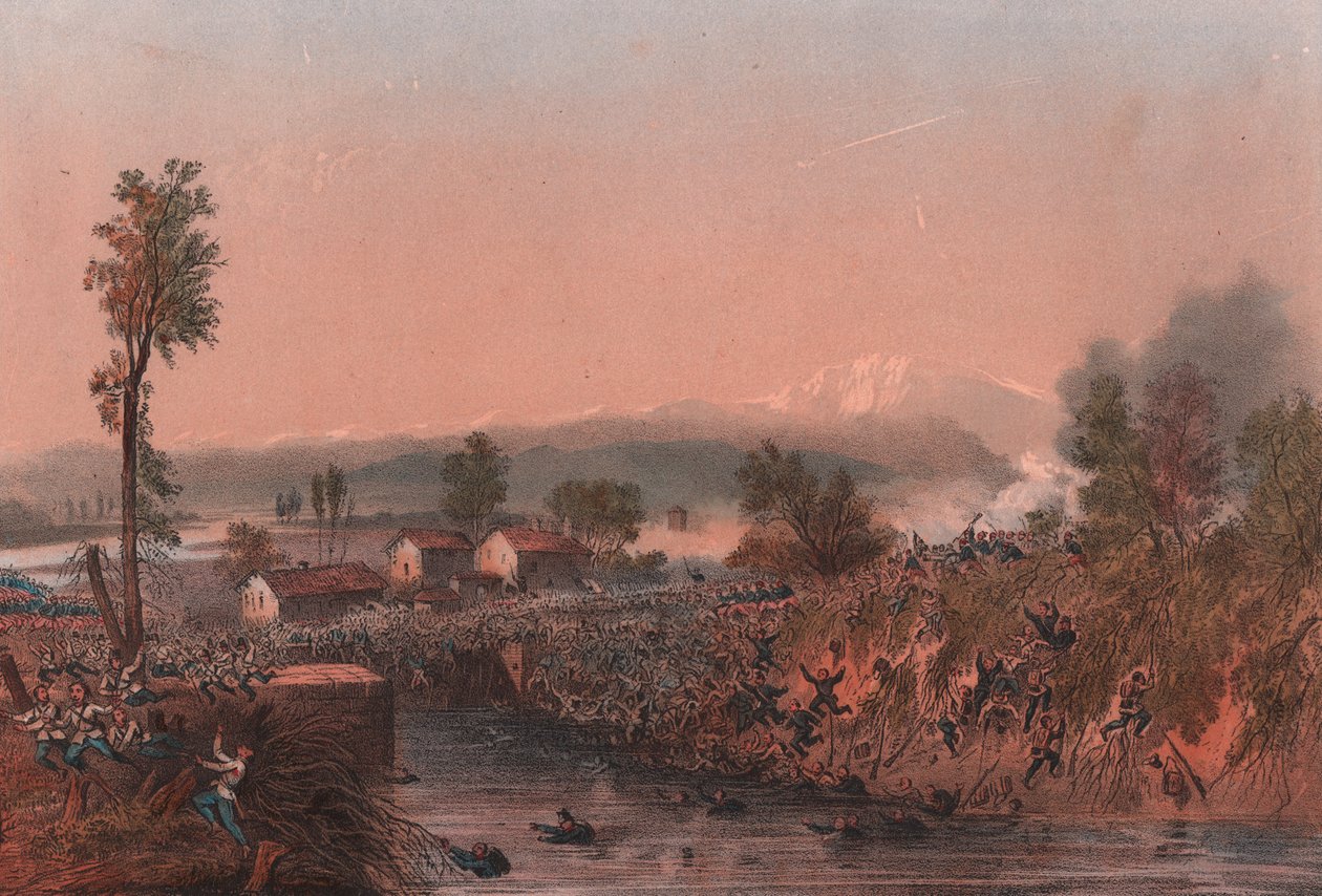 Österreicher fallen in Roggione Sartirana, Sartirana Lomellina, Lombardei von Unbekannt Unbekannt